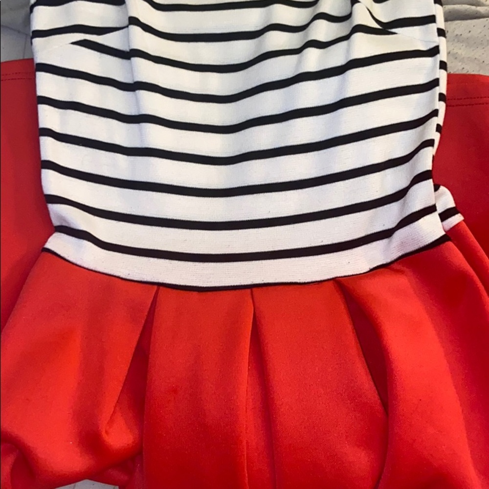 Charlotte Russe Red, White & Navy Dress